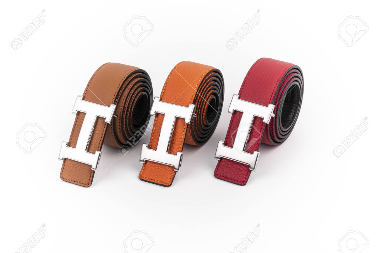 ladies white leather belt