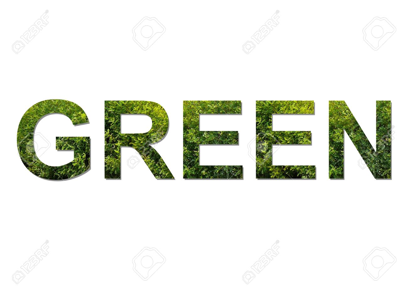 the word green is