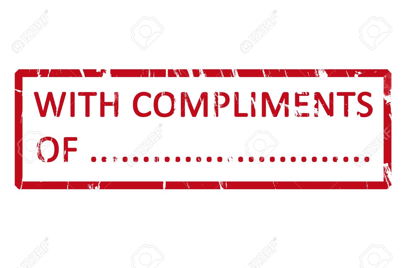with compliments
