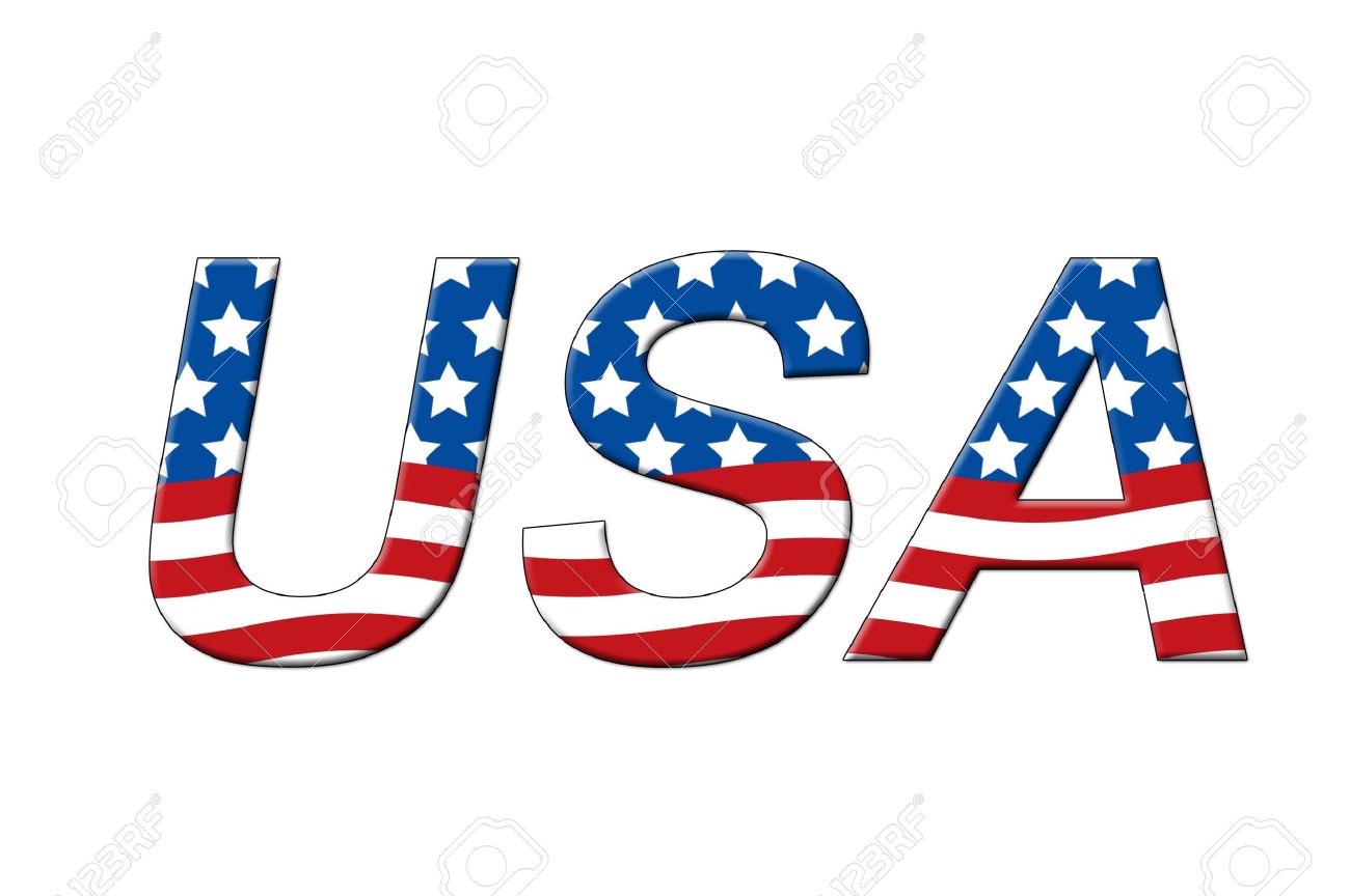 usa written in letters