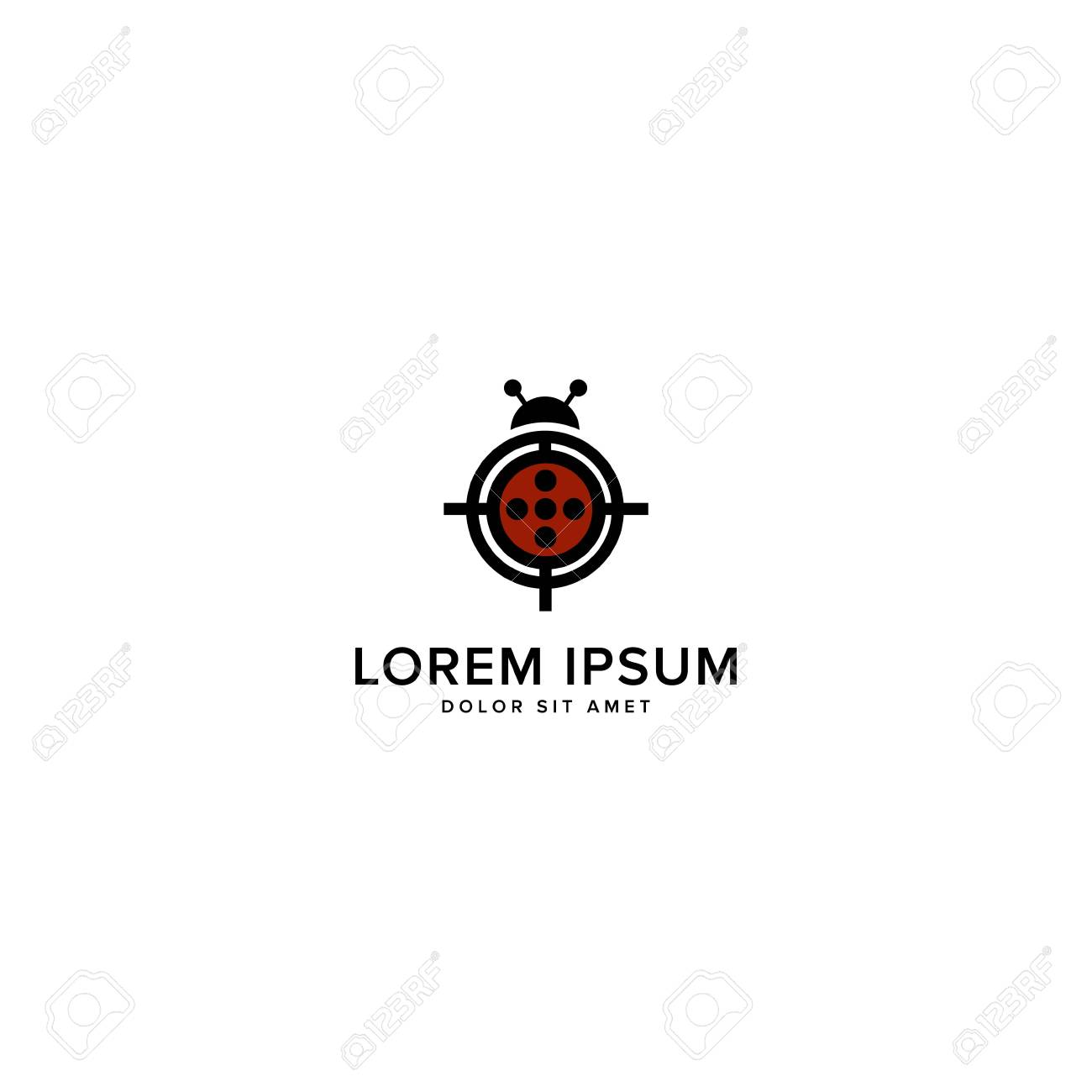 sniper ladybug logo royalty free cliparts vectors and stock sniper logo
