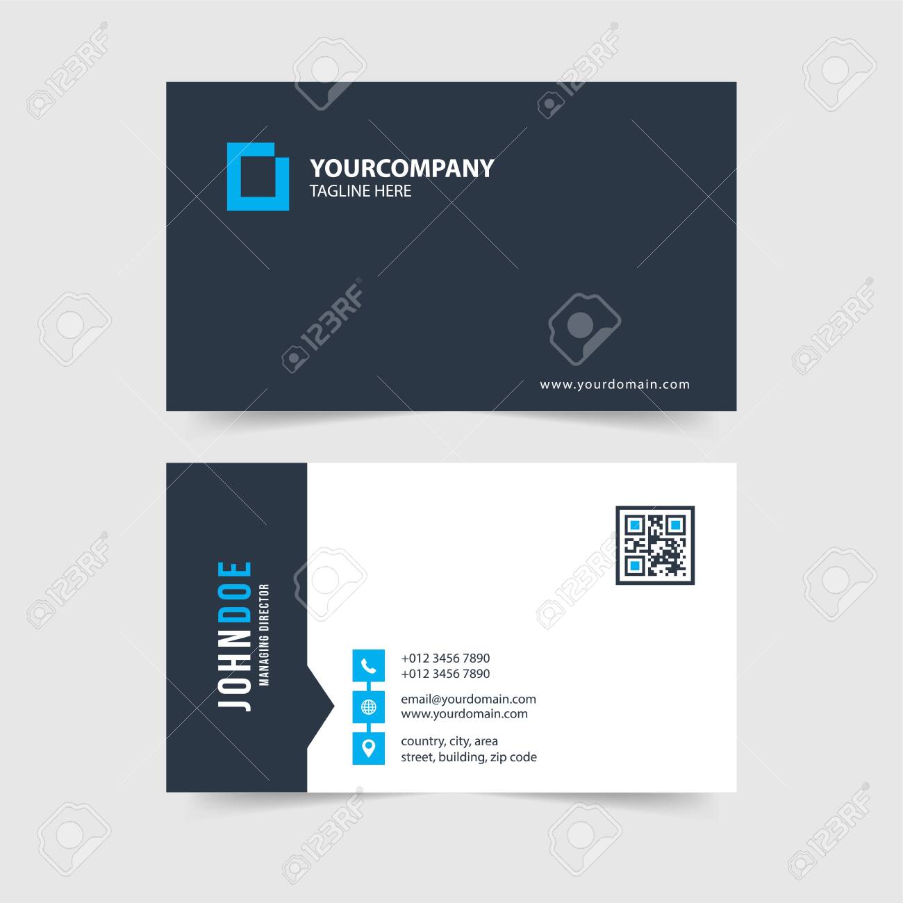 modern simple business card template collection simple business card templates