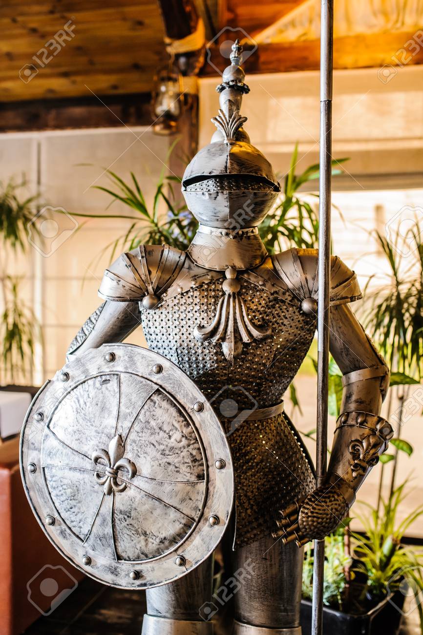 金属製 中世騎士 フィギュア 置物 アンティーク ヴィンテージ レトロ