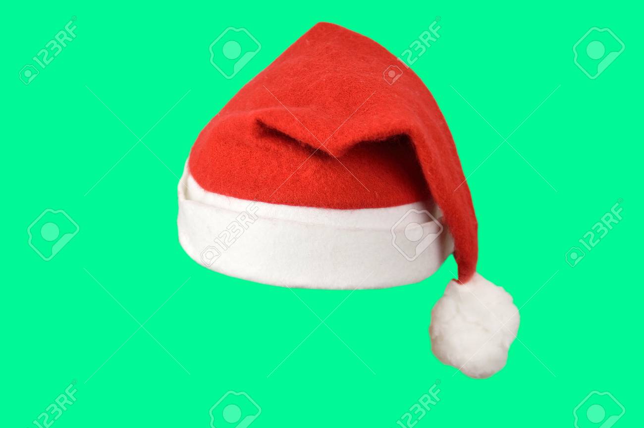 green santa claus hat