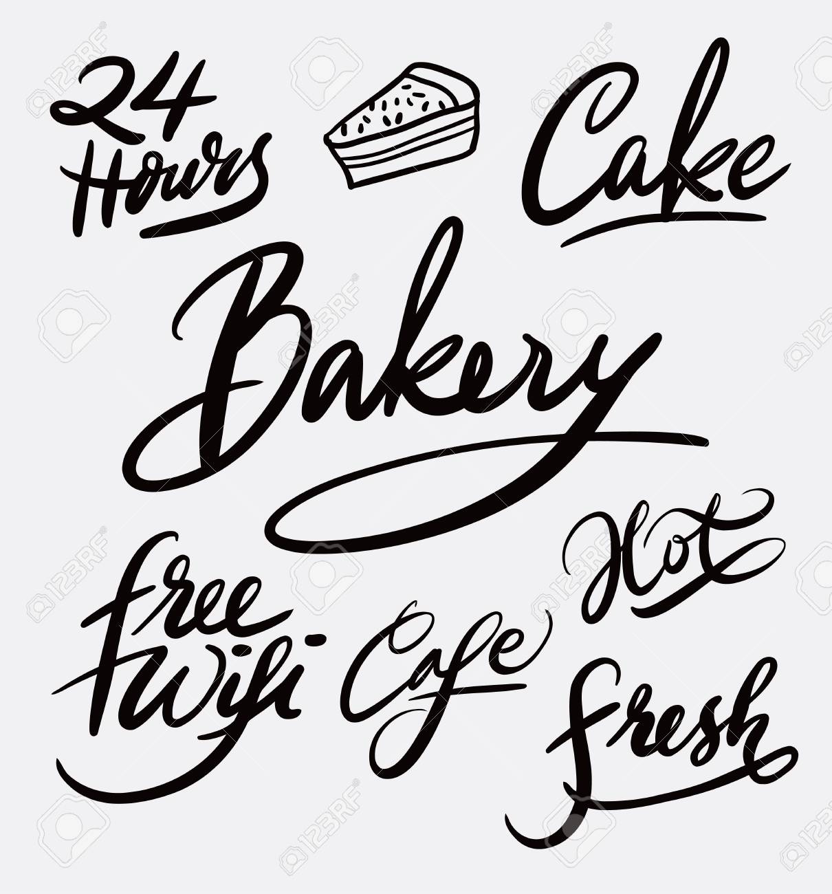 Panaderia Tipografia Escrita A Mano Buen Uso Para El Logotipo Simbolo Etiqueta De Portada Producto Marca Titulo Del Poster O Cualquier Diseno Grafico Que Desee Facil De Usar O Cambiar De Color Tipos de letra para un libro. 123rf