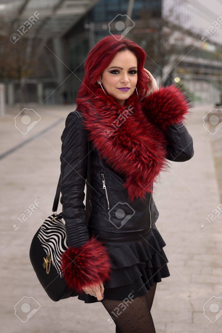 red feather jacket
