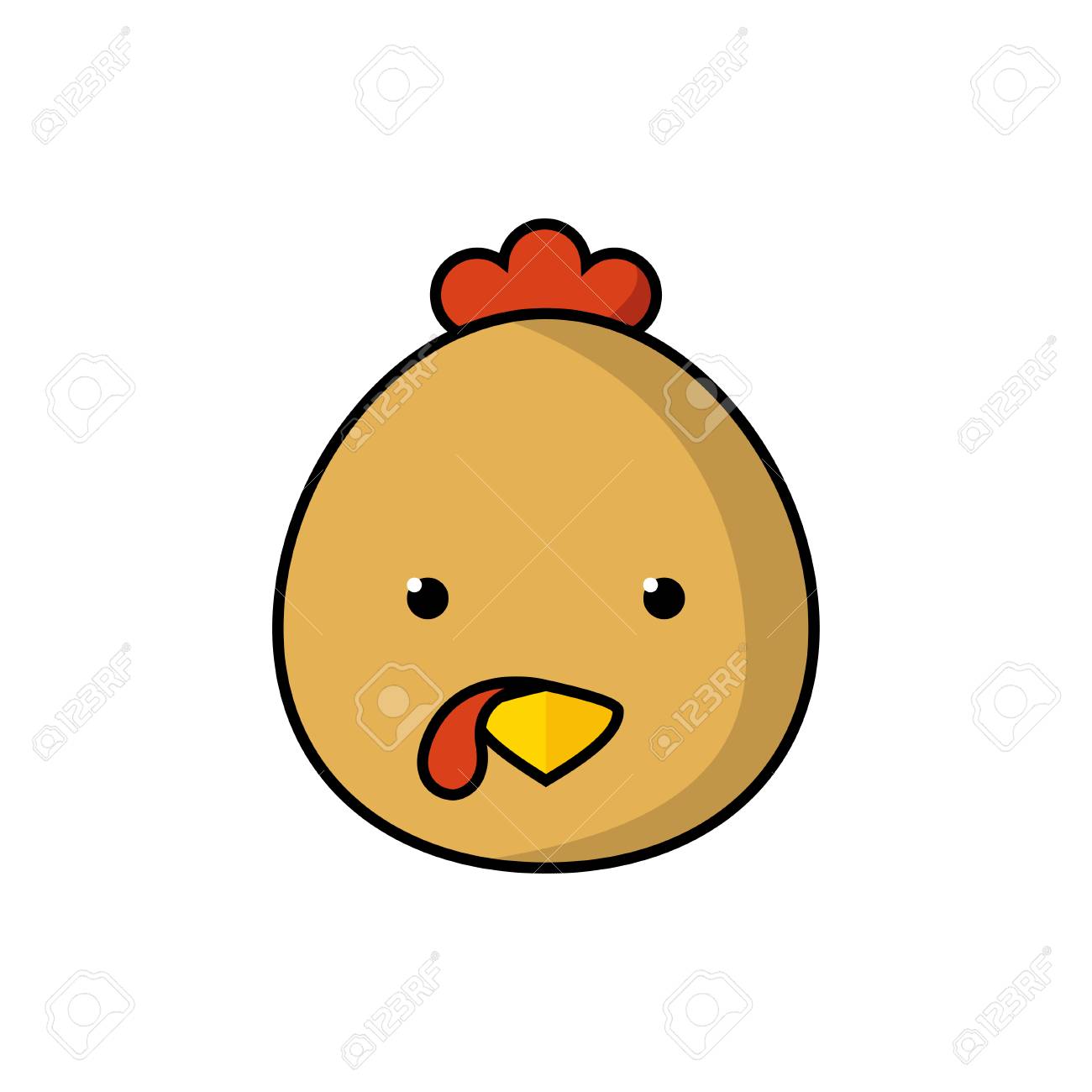 turkey icon cute turkey logotype for kids project vector flat