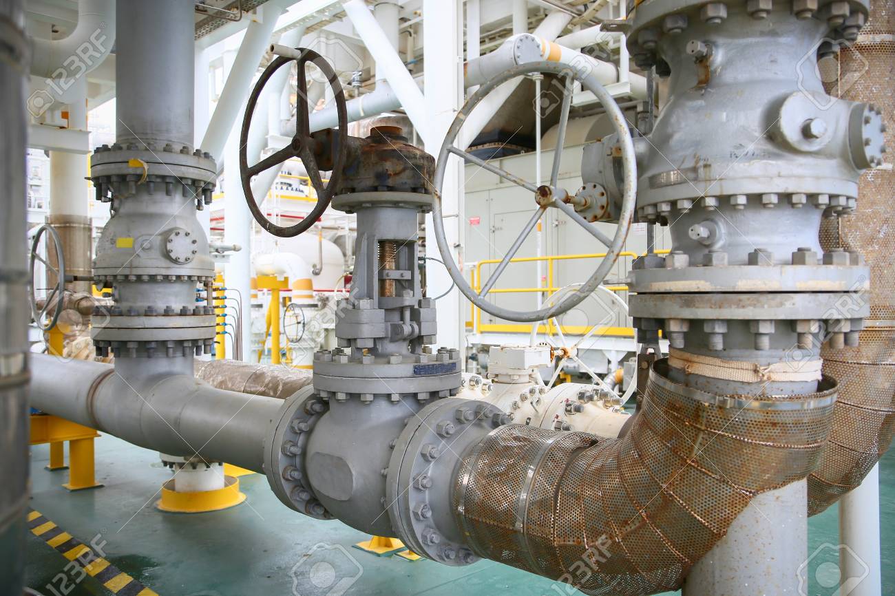 Production process used manual valve to control the system, Operator open and close or function the valve for controlled pressure or gas and oil ...