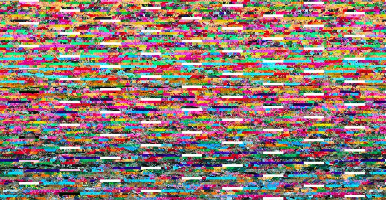 カラフルな表示エラーやランダム グリッチ ノイズのデジタル キャプチャ の写真素材 画像素材 Image