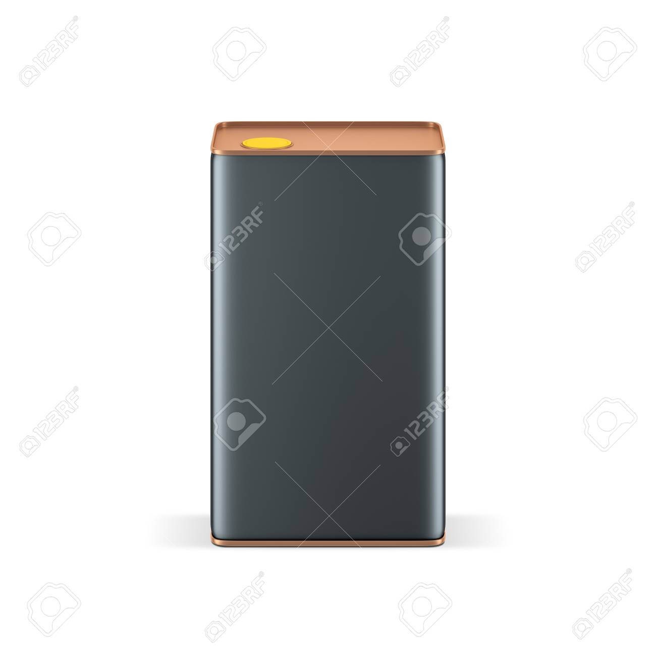 Download Black Rectangular Tin Can Mockup For Olive Oil Metal Box Packaging Stock Photo Picture And Royalty Free Image Image 104519429 PSD Mockup Templates