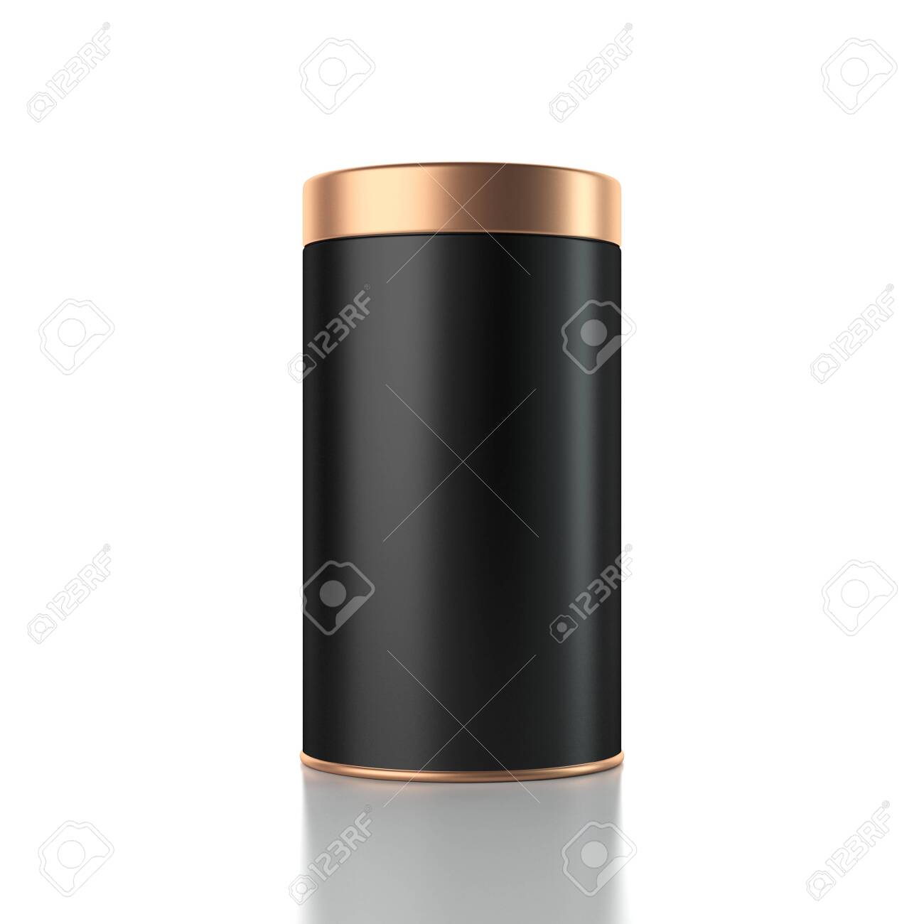 Download Black Aluminum Metal Can Mockup With Gold Lid Canned Packaging Stock Photo Picture And Royalty Free Image Image 129684359