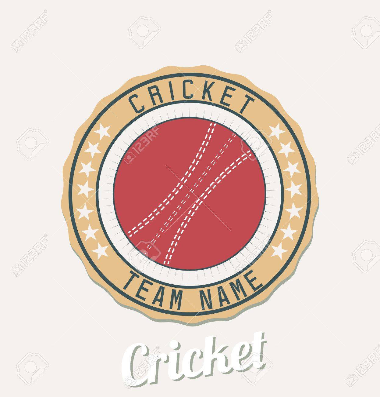 クリケット クラブの紋章 のイラスト素材 ベクタ Image