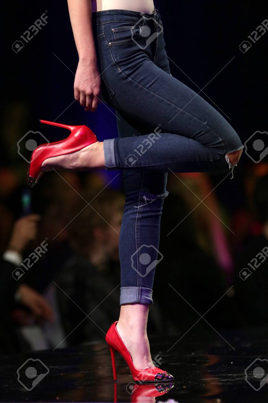 high heels catwalk