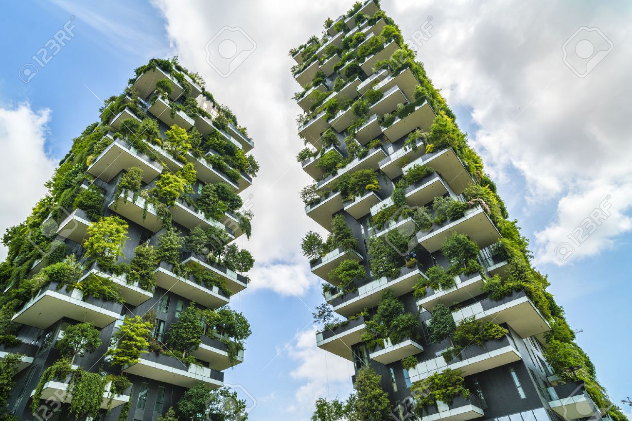 MILAN, ITALY - MAY 28, 2017: Bosco Verticale (Vertical Forest) low view. Designed by Stefano Boeri, sustainable architecture in Porta Nuova district, in Milan - 79205251 MILAN, ITALY - MAY 28, 2017: Bosco Verticale (Vertical Forest) low view. Designed by Stefano Boeri, sustainable architecture in Porta Nuova district, in Milan - 79205251