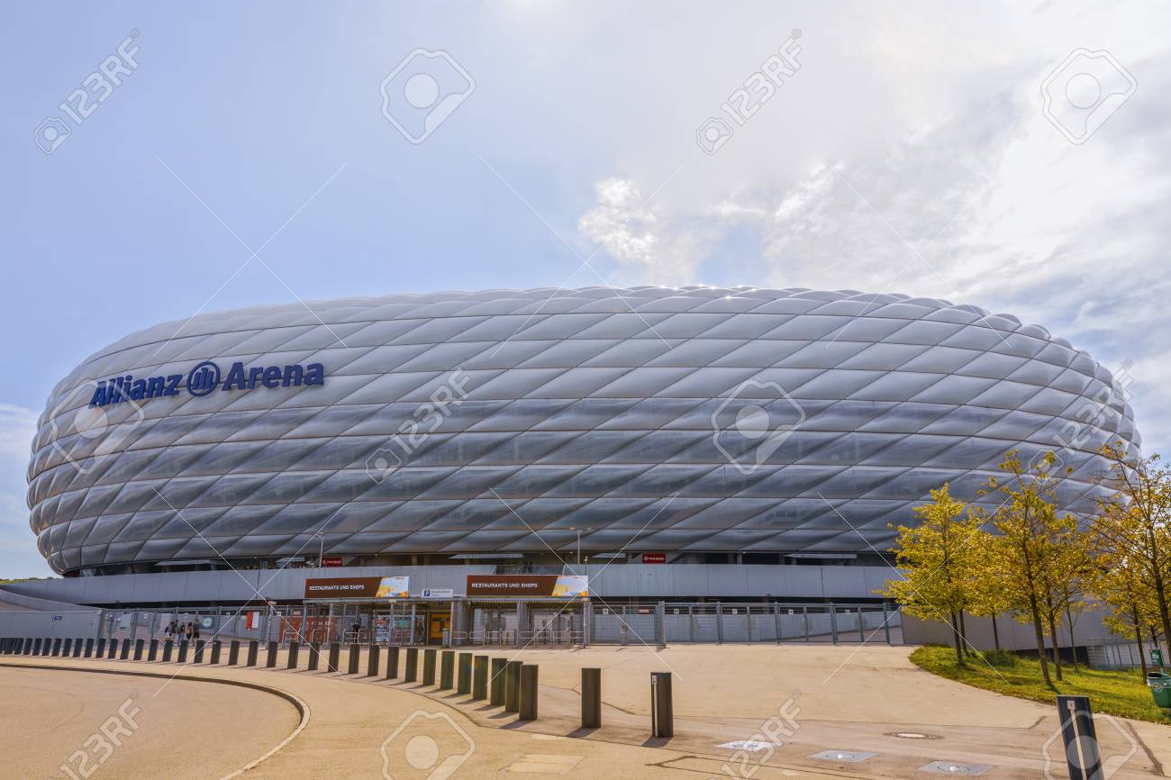 Munich Germany September 22 18 Entrance To Allianz Arena Stadium Square Munich Germany The Allianz Arena Is The Home Football Stadium For Fc Bayern Munich With A Capacity Of 70 000 Seats Stock