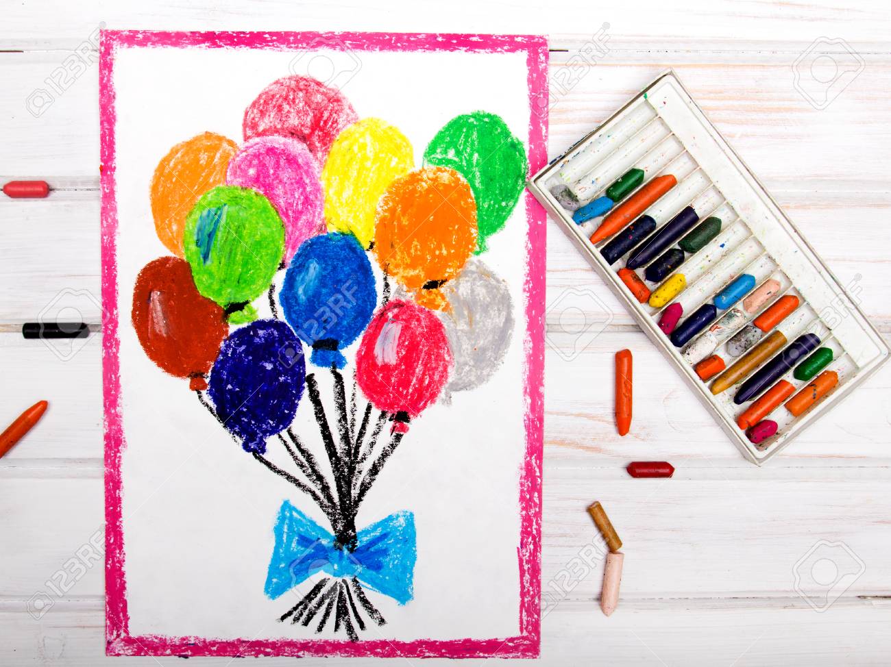 colorful drawings colorful balloons stock photo picture and