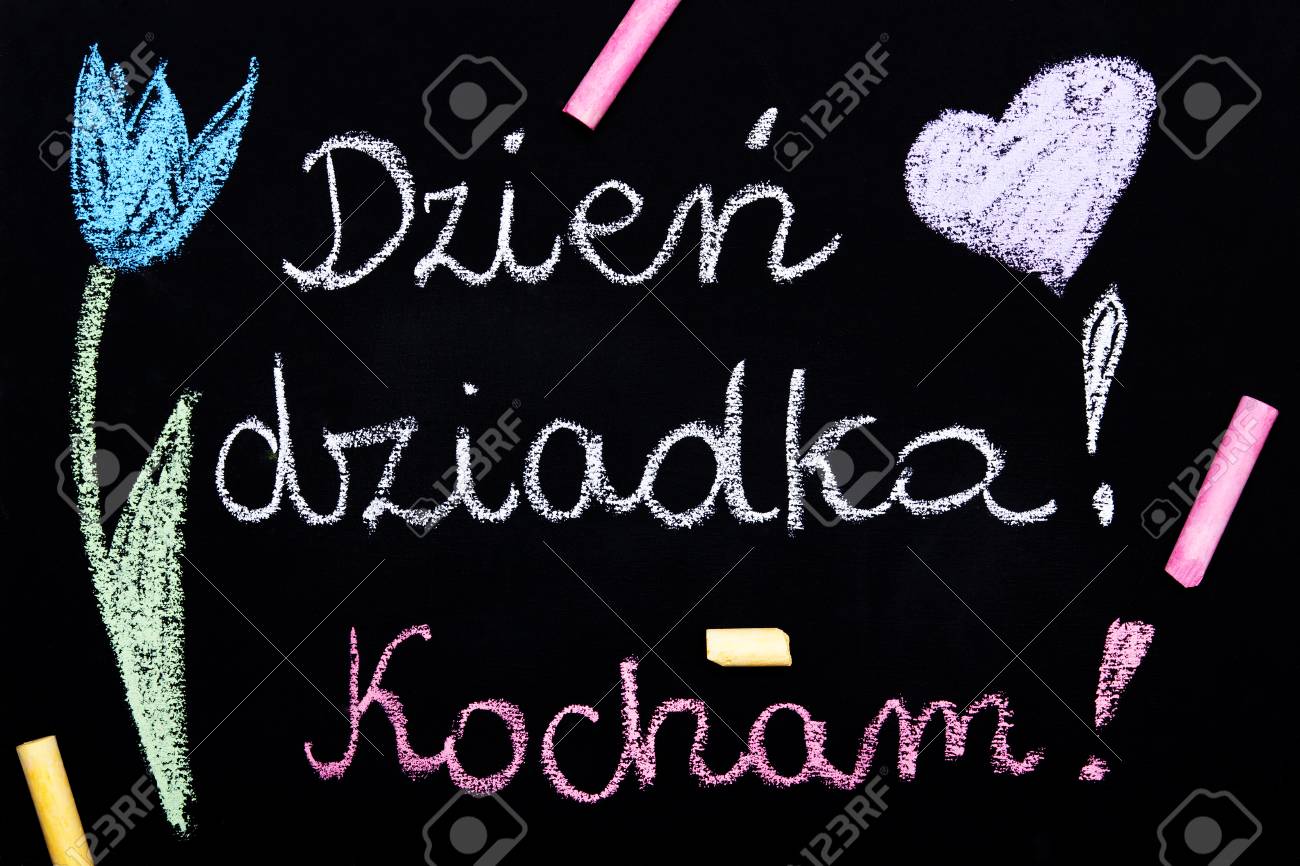 polish grandfather s day card with words grandfather s day stock