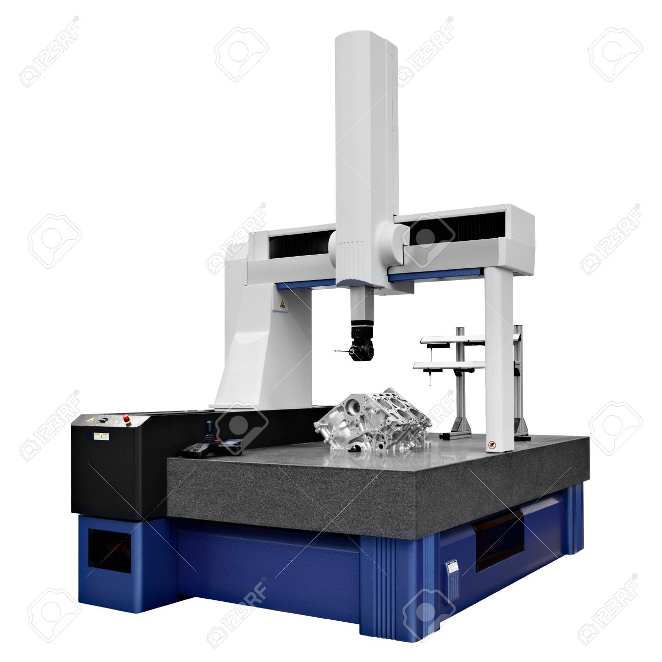 the coordinate measuring cmm machine isolated on a white background cmm machine