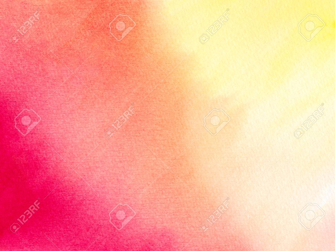 Beautiful Watercolor Background In Vibrant Orange Pink Red Yellow