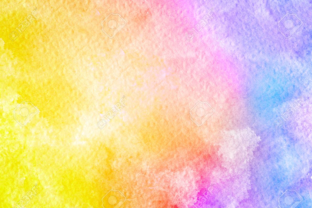 Abstract Pink Blue Red Yellow Green Violet Orange Purple Watercolor On  White Paper.The Color Splashing In The Paper.It Is A Hand Drawn. Stock  Photo, Picture and Royalty Free Image. Image 121413185., image size:1300x867