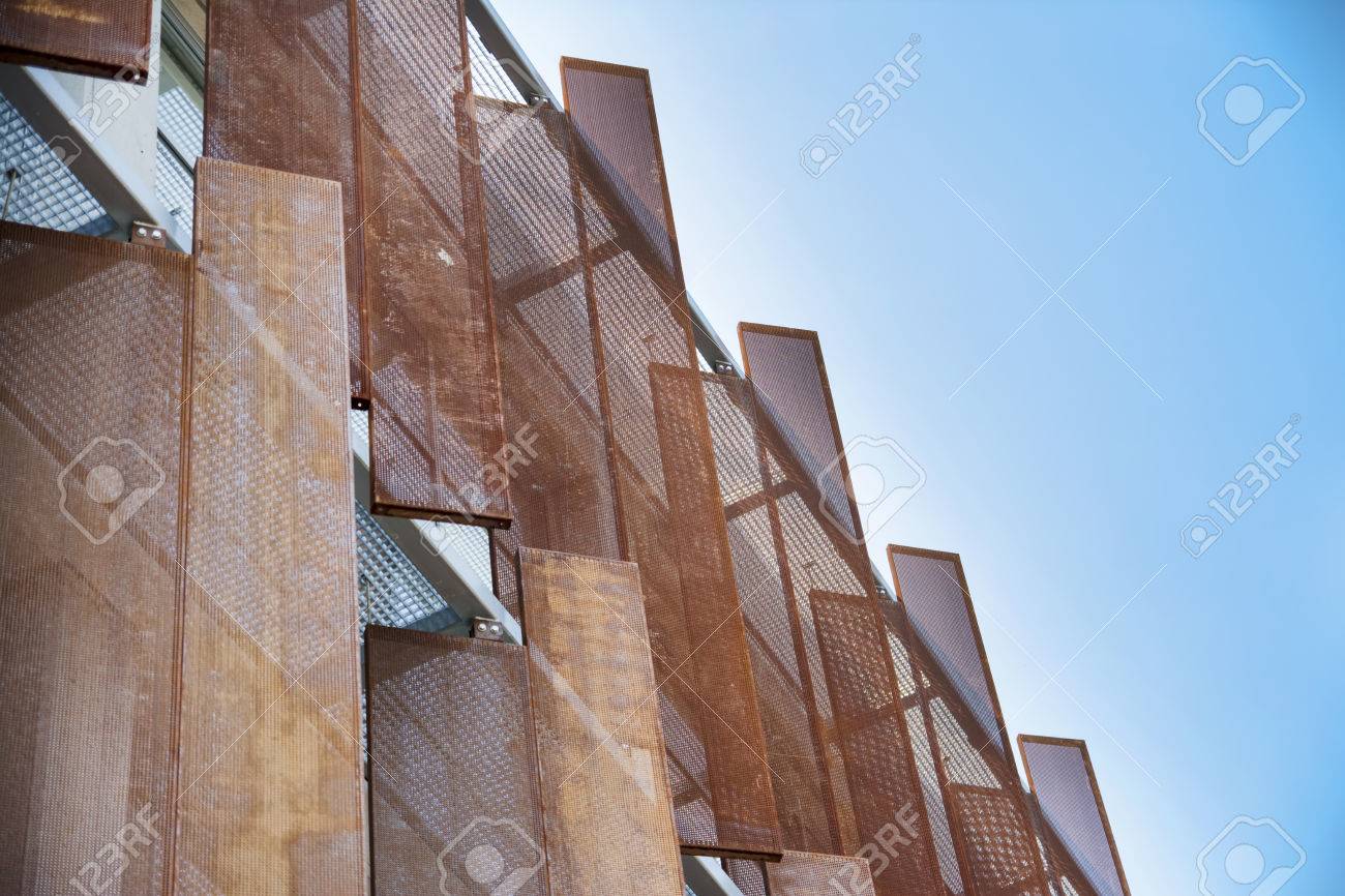 Artistic Metal Panels On Building Exterior Stock Photo, Picture And ... Artistic Metal Panels On Building Exterior Stock Photo, Picture And ...