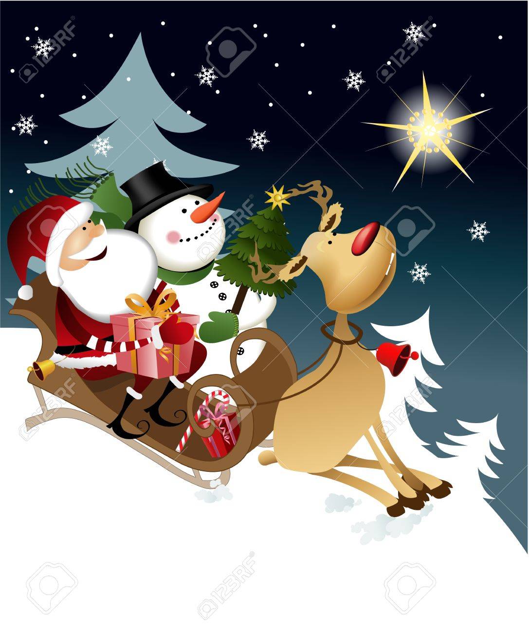 Santa Claus With Friends Royalty Free SVG, Cliparts, Vectors, and Stock  Illustration. Image 14020214., image size:1087x1300