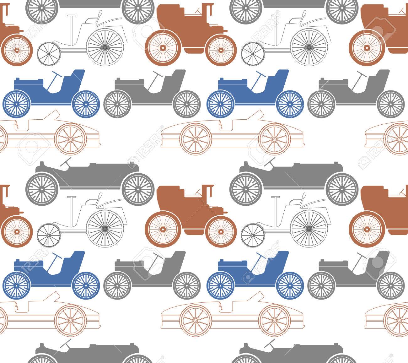 Vintage Car Wallpaper Pattern