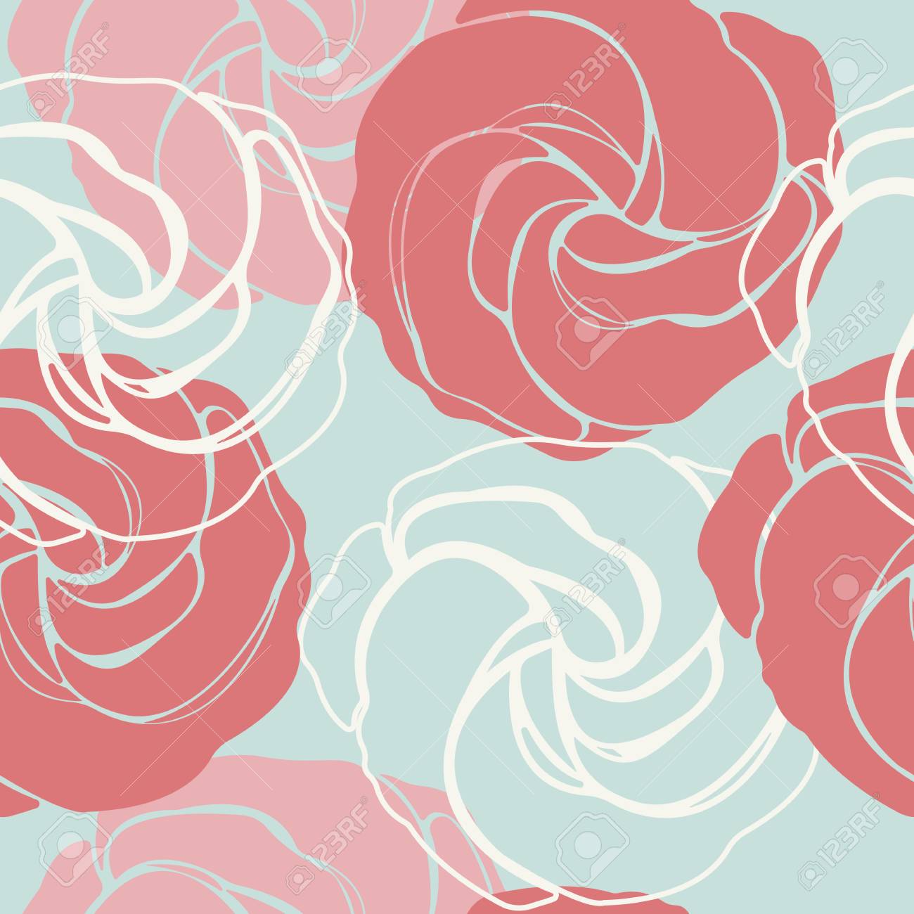 Beautiful Endless Pattern With Cute Roses. Elegant Texture With Flowers And Cute  Background For Linen, Tile Design Fabric, Textile And More Creative Designs.  Royalty Free SVG, Cliparts, Vectors, And Stock Illustration. Image