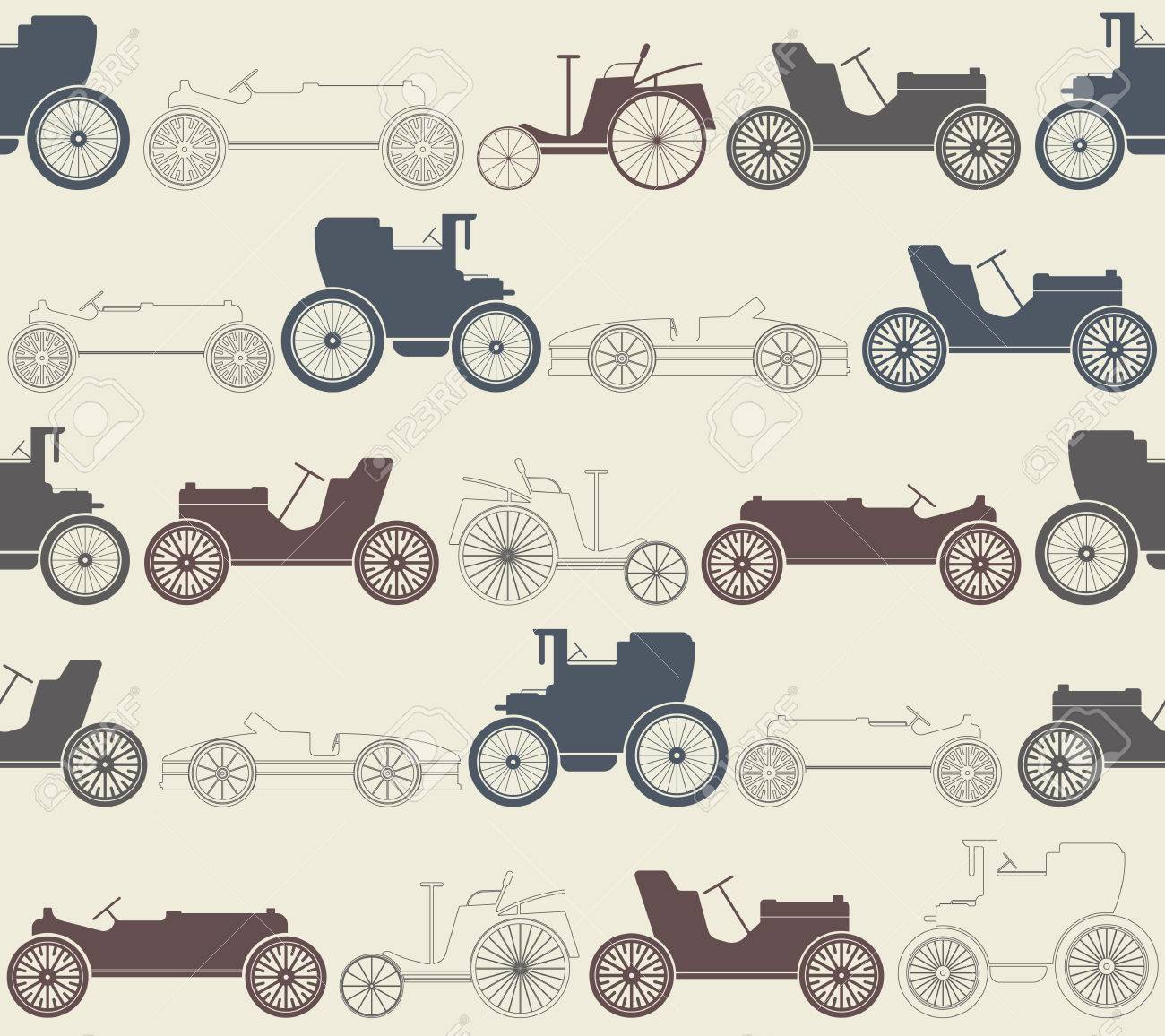 Vintage Car Wallpaper Pattern