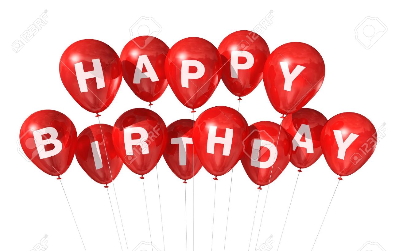 Happy Birthday Balloons Red And White 3D Red Happy Birthday Balloons Isolated On White Background Stock Photo,  Picture And Royalty Free Image. Image 9277914.