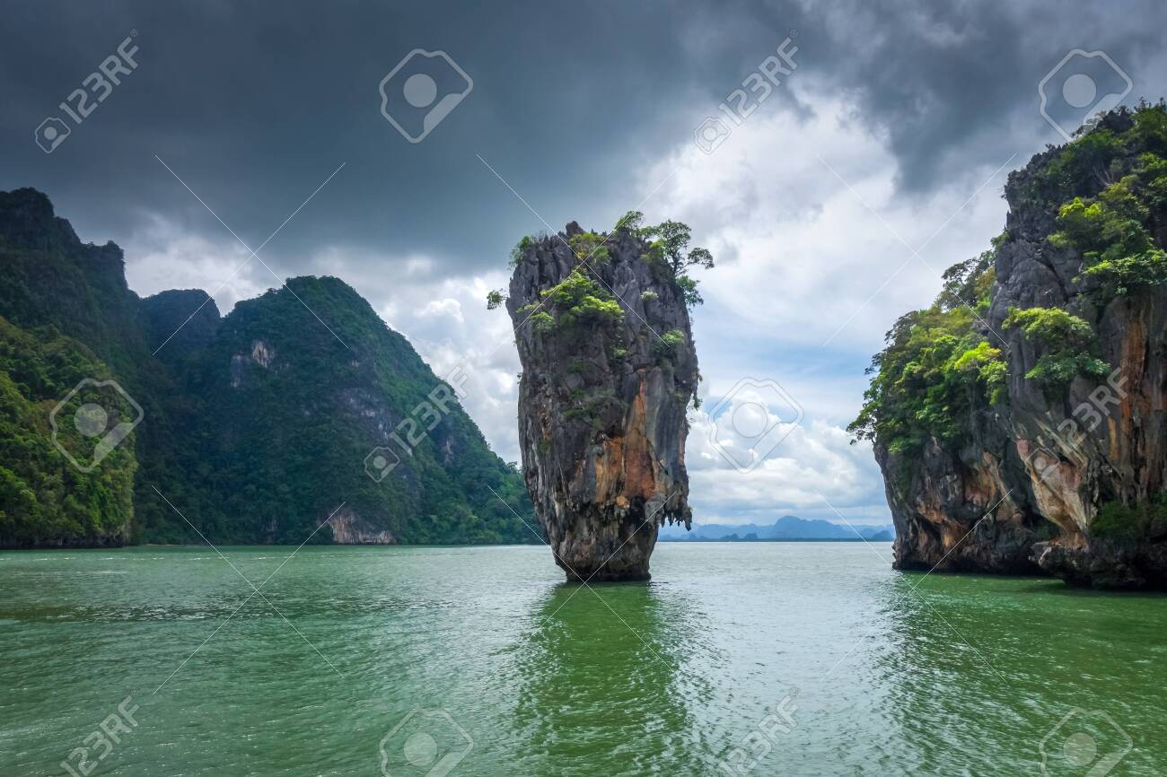 Ko Tapu Rock In James Bond Island Phang Nga Bay Thailand - 