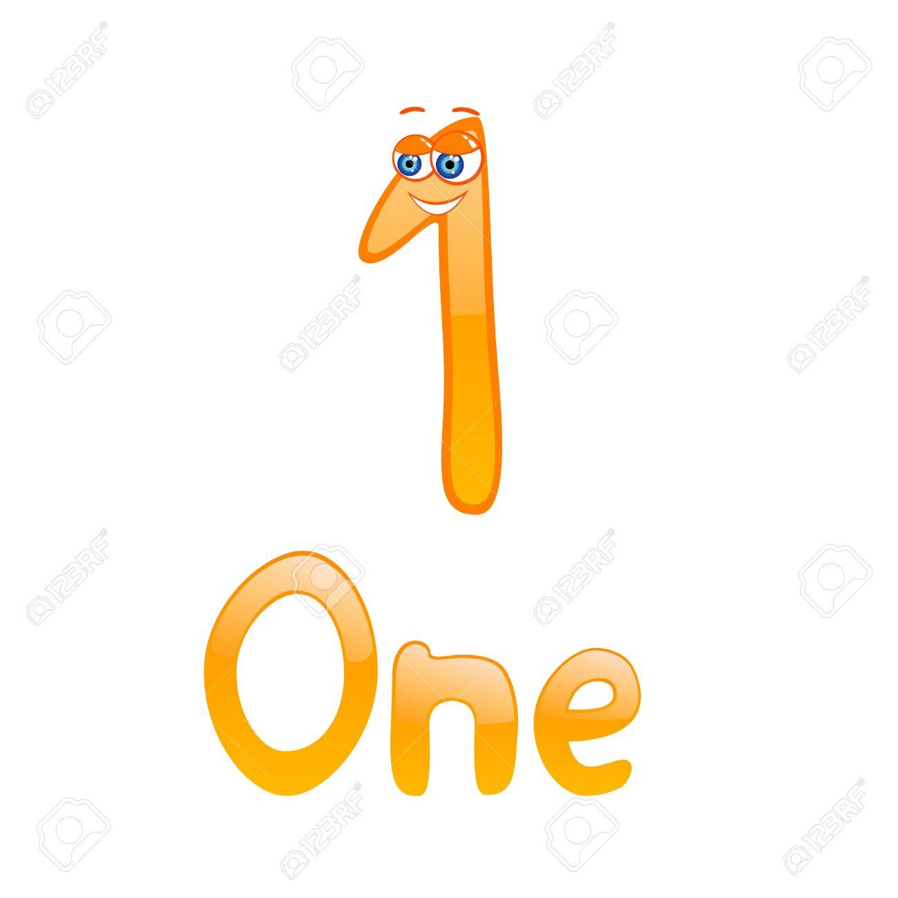 子供の教育のためのかわいいナンバーワンのベクトル イラストのイラスト素材・ベクター Image 9944479