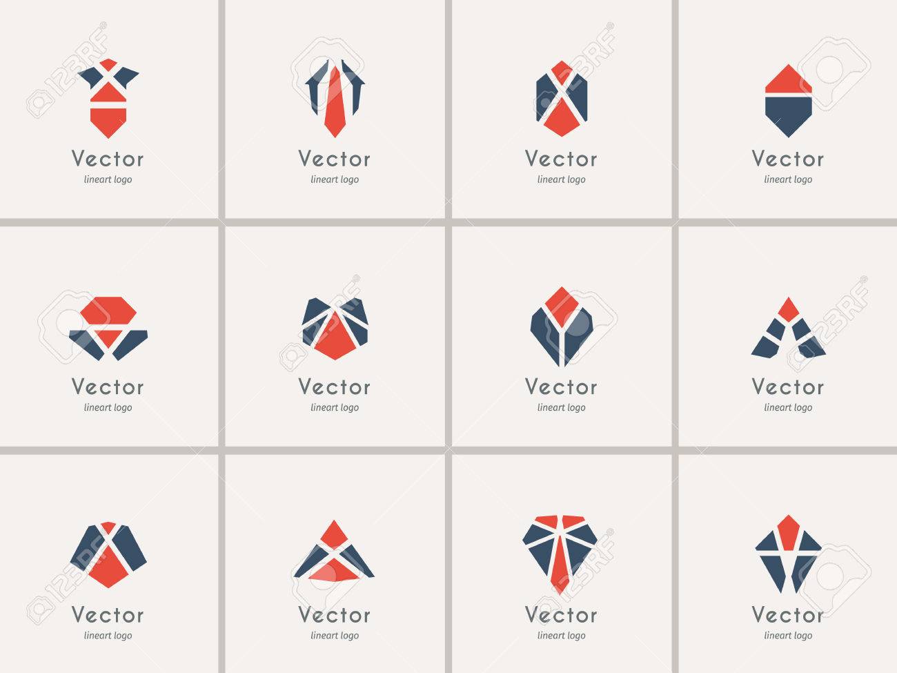 geometric logo templates set