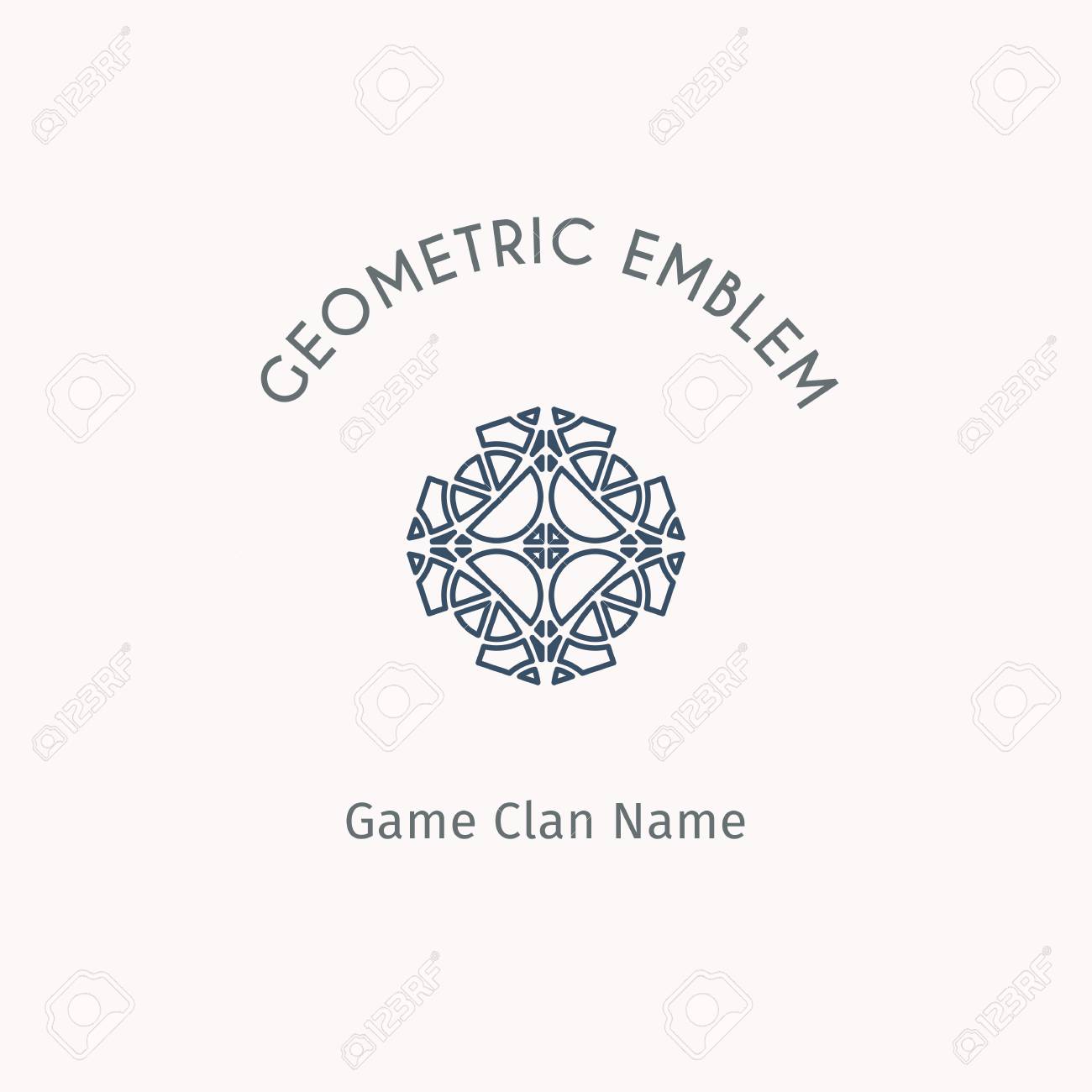 geometric logo template vector linear modern symbol for alternative clan logo template