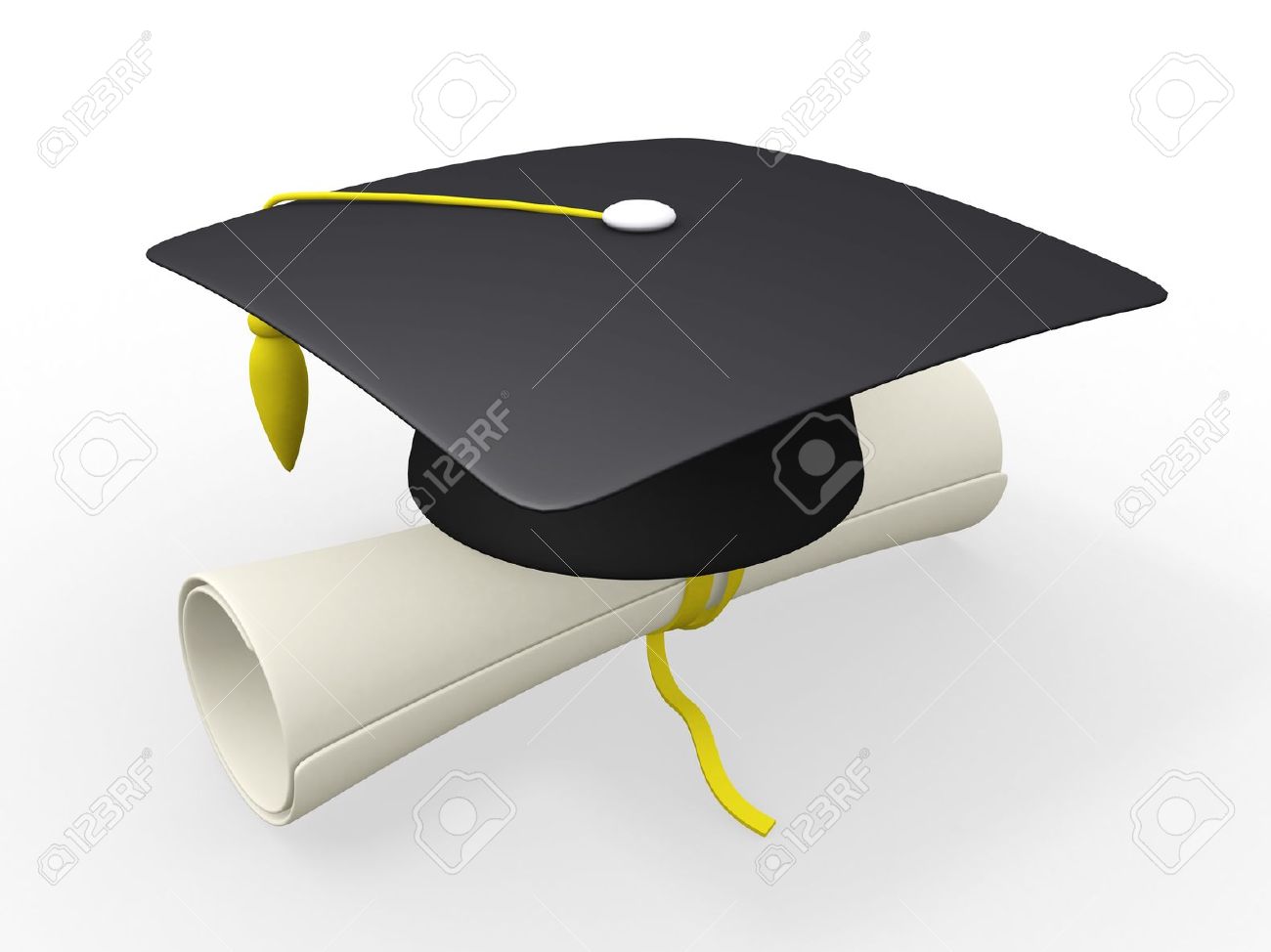 3d graduation cap and