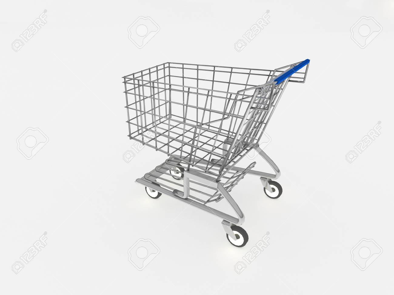 3d shopping cart stock