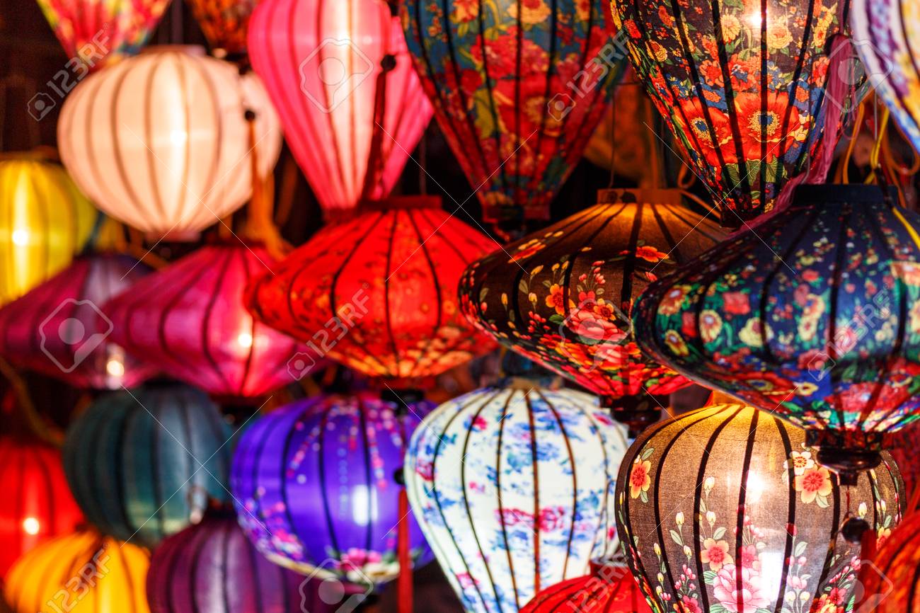 colorful paper lanterns in hoi an vietnam stock photo picture and