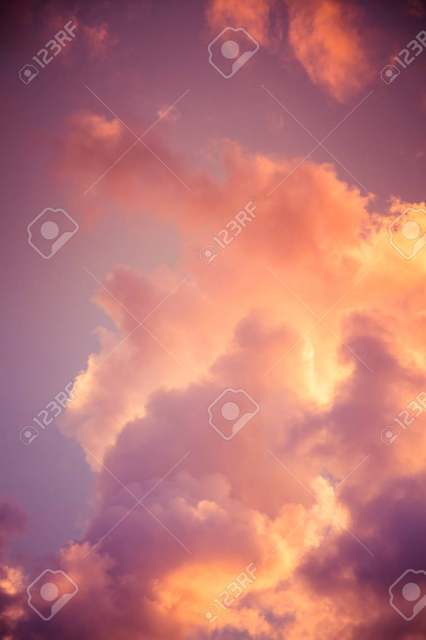 magnificent colorful clouds in