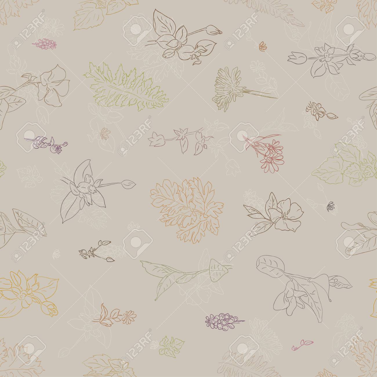 Télécharger gratuitement Images Herbes Fleur Graphique Seamless Pattern Dessine Texture Graphique dernière salutations