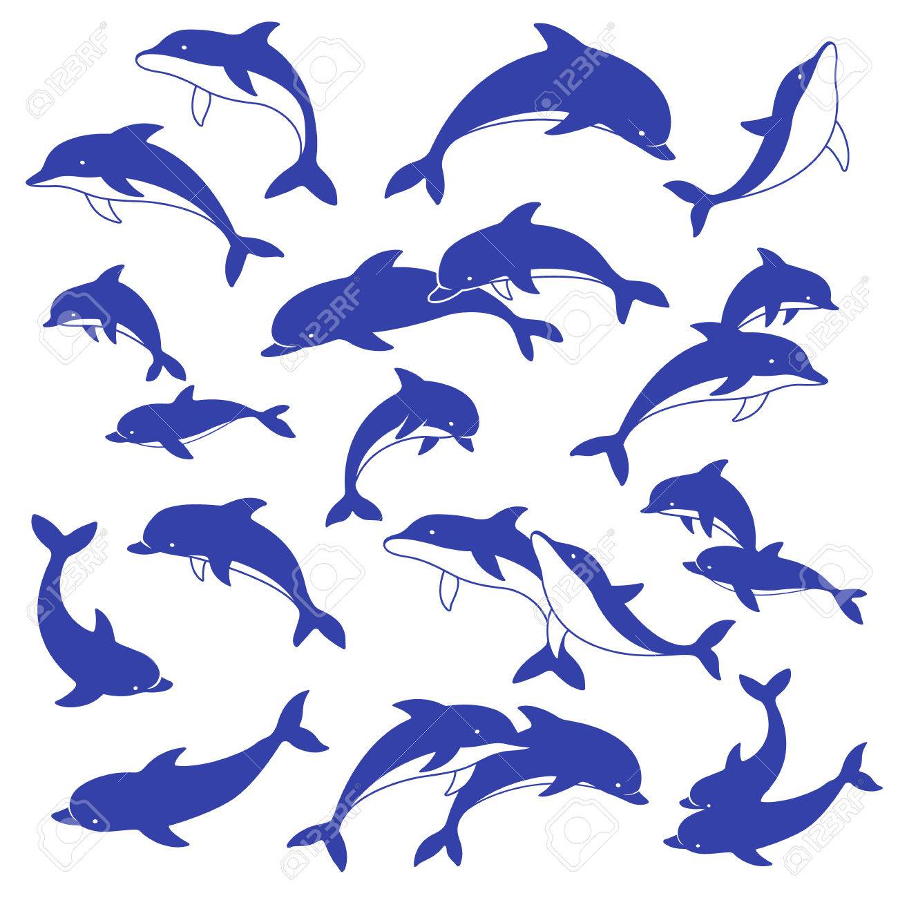Pretty Dolphin Illustration Royalty Free Svg Cliparts Vectors And Stock Illustration Image