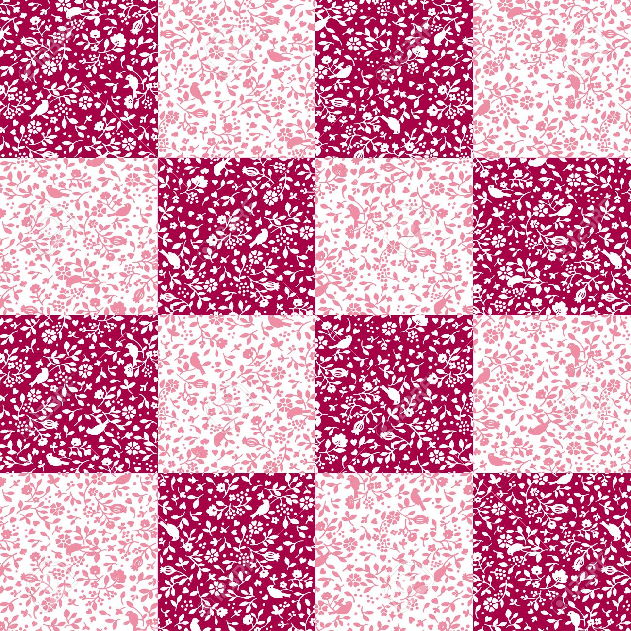 花パッチワーク パターン のイラスト素材 ベクタ Image 花パッチワーク パターン のイラスト素材 ベクタ Image