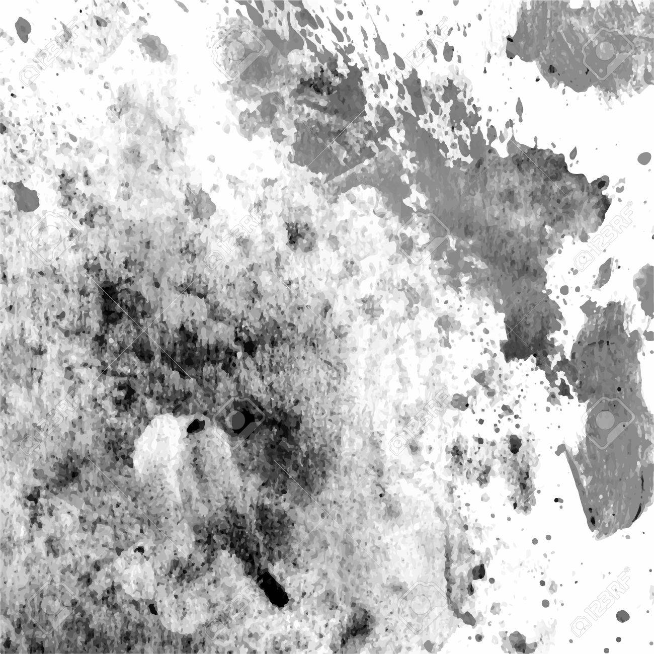Vector Grunge Black And White Watercolor Background Royalty Free