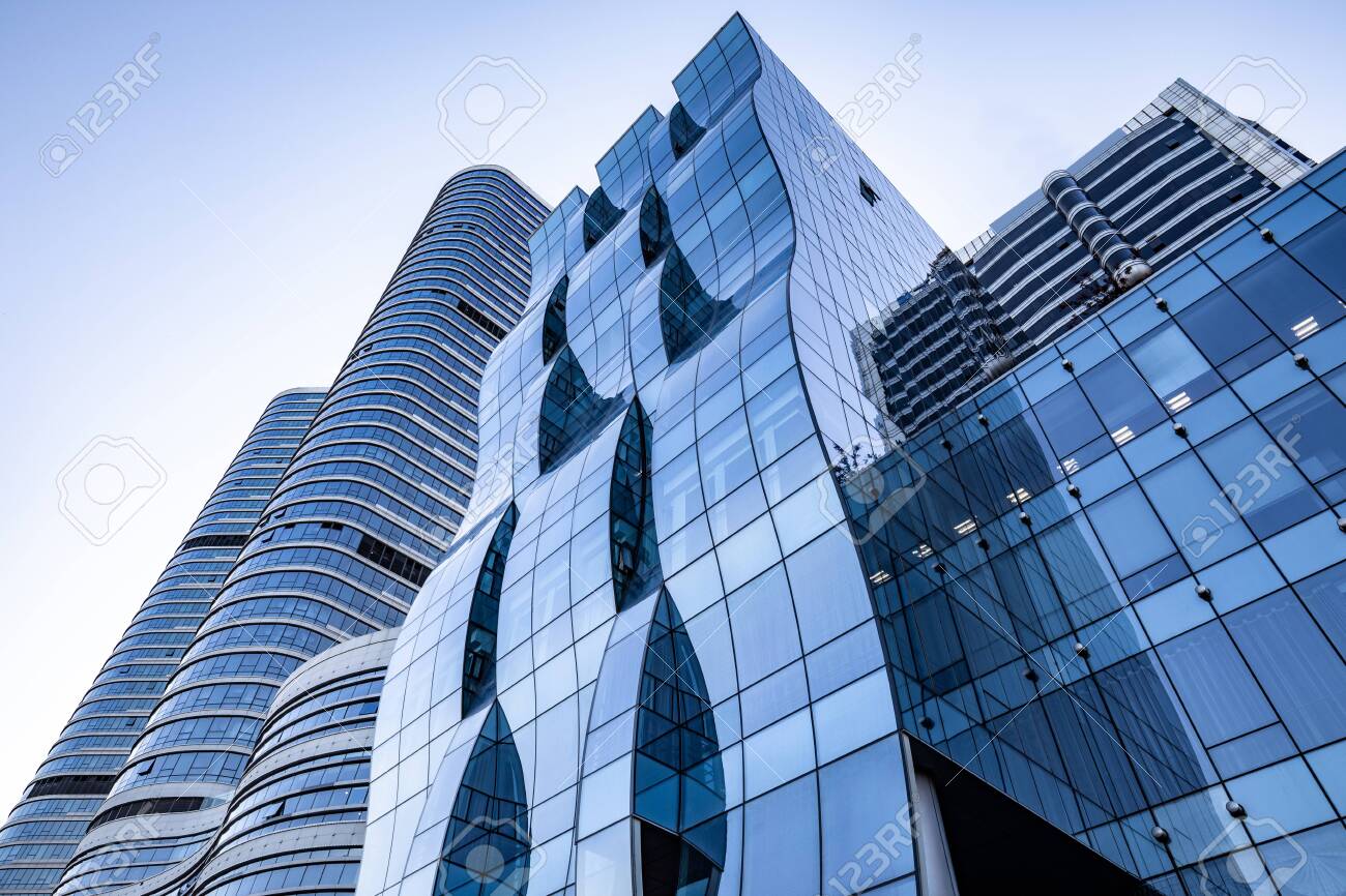 Low Angle Shot Of Modern Glass Building Stock Photo Picture And