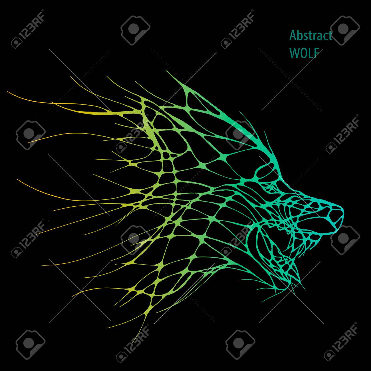 abstract wolf vector royalty