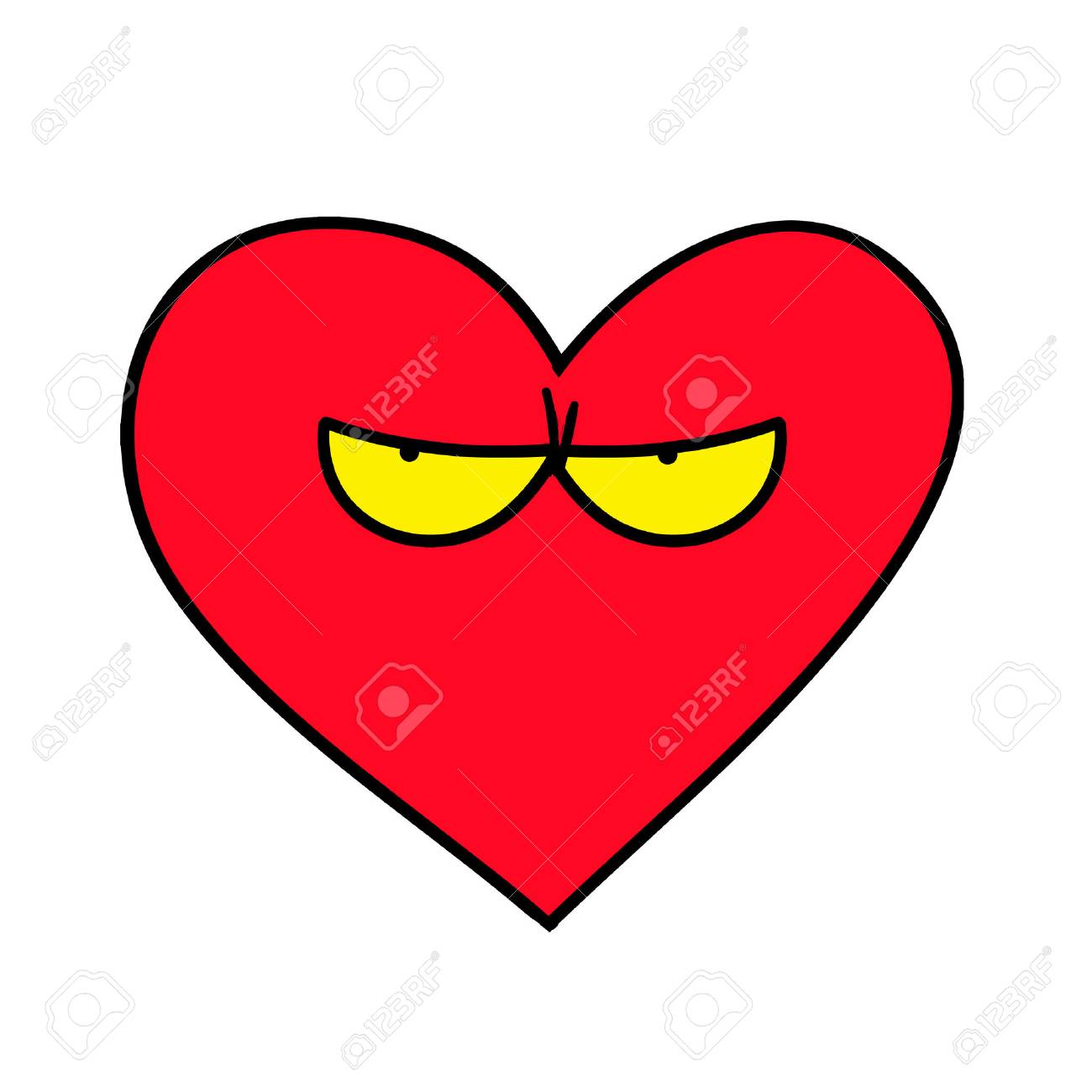 Bose Herz Vektor Herz Mit Bosen Gesichtsausdruck Lizenzfrei Nutzbare Vektorgrafiken Clip Arts Illustrationen Image 96123053