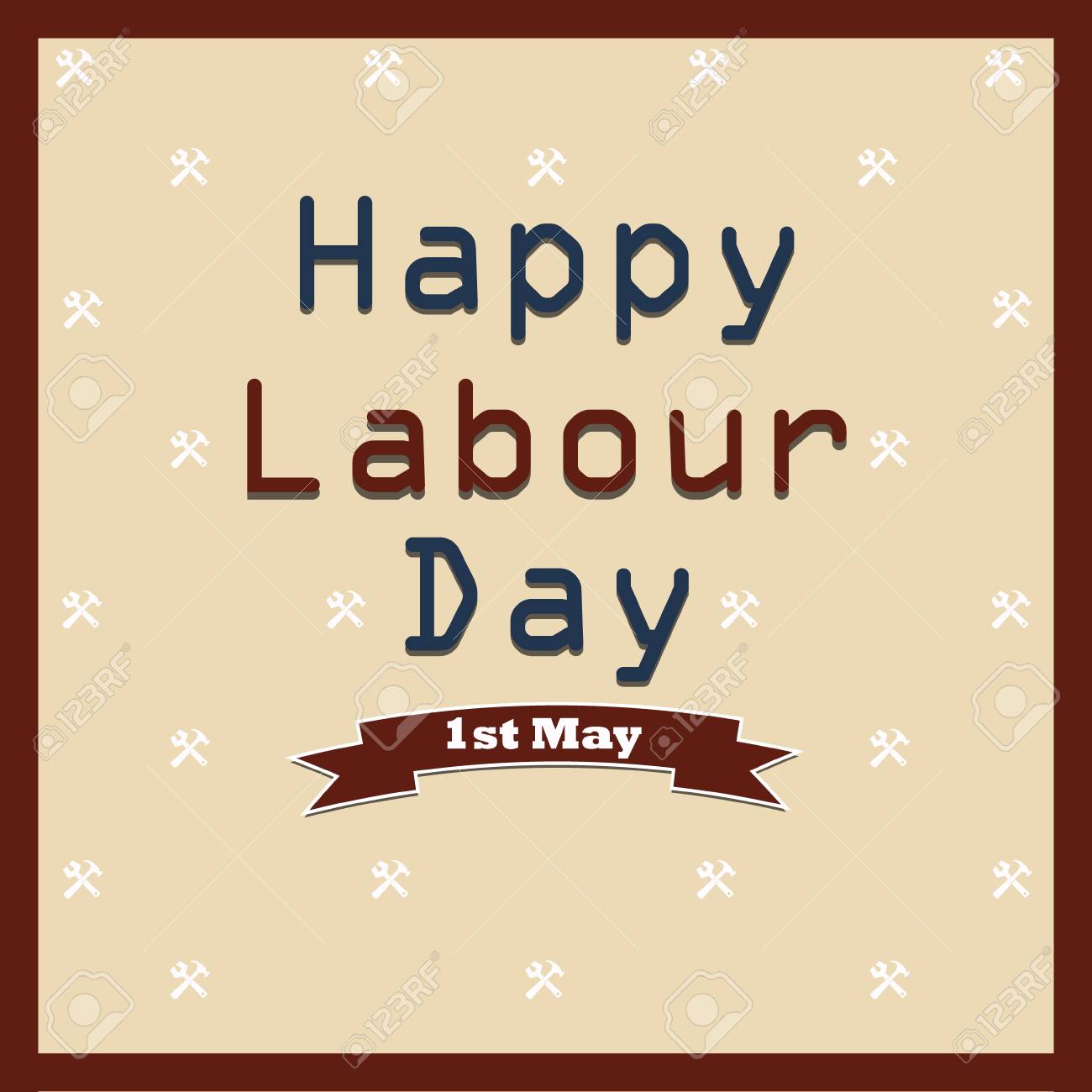 Il Primo Giorno Del Lavoro Può Vector Sfondo Illustrazione Di Giorno Di Lavoratori Internazionali Per Biglietto Di Auguri Poster Design