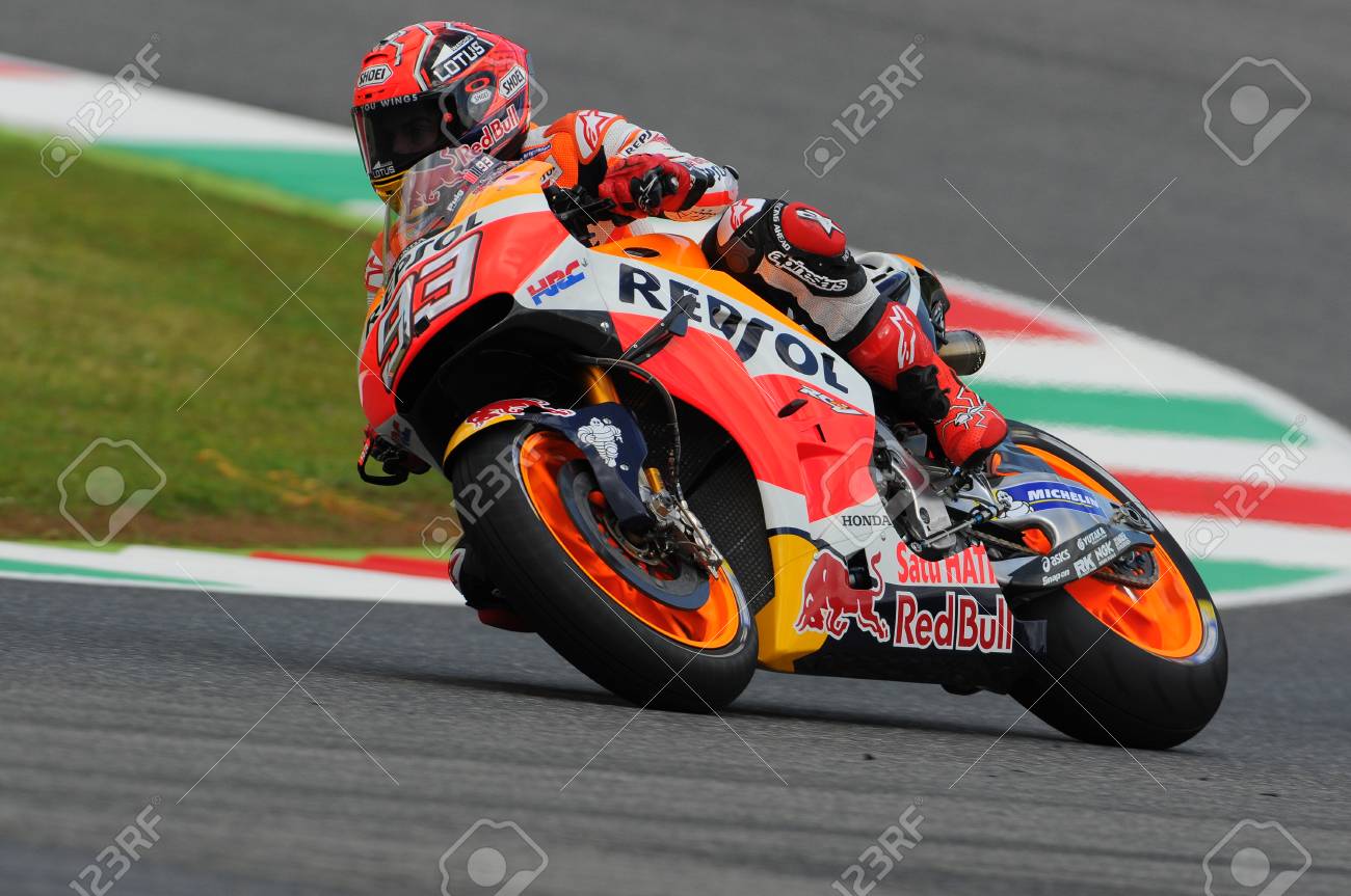 Mugello Italy May 21 Spanish Honda Rider Marc Marquez At 16 Tim Gp Italy Motogp Of Italy At Mugello Circuit On May 21 16 Stock Photo Picture And Royalty Free Image Image
