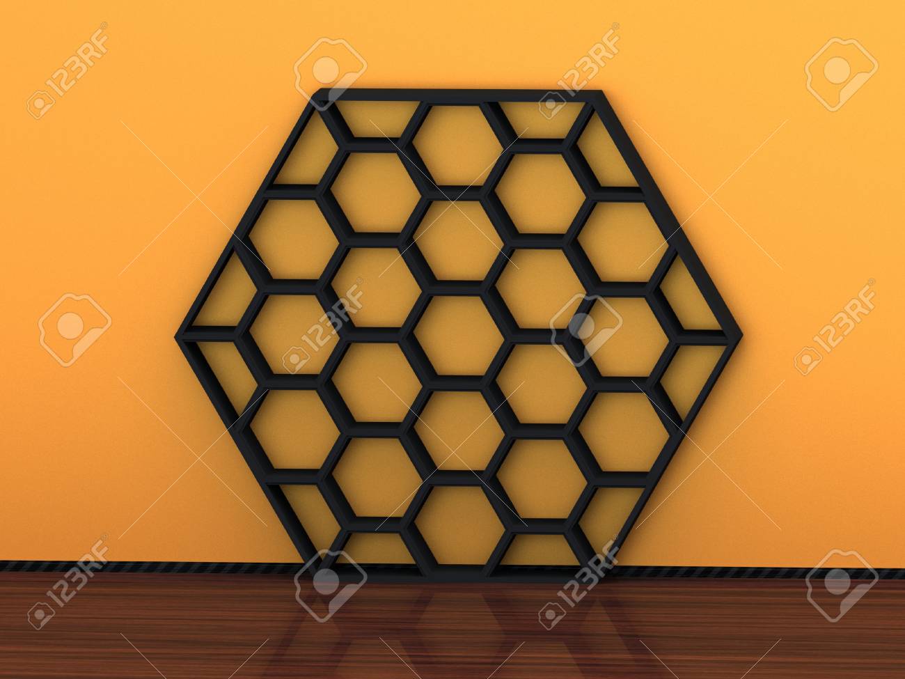 ハニカム形棚と黄色のインテリア の写真素材 画像素材 Image ハニカム形棚と黄色のインテリア の写真素材 画像素材 Image