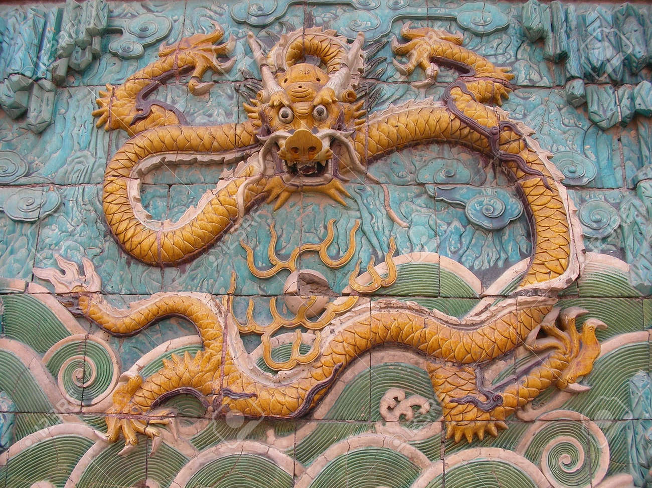 the ancient chinese dragon symbol in beijing stock photo picture