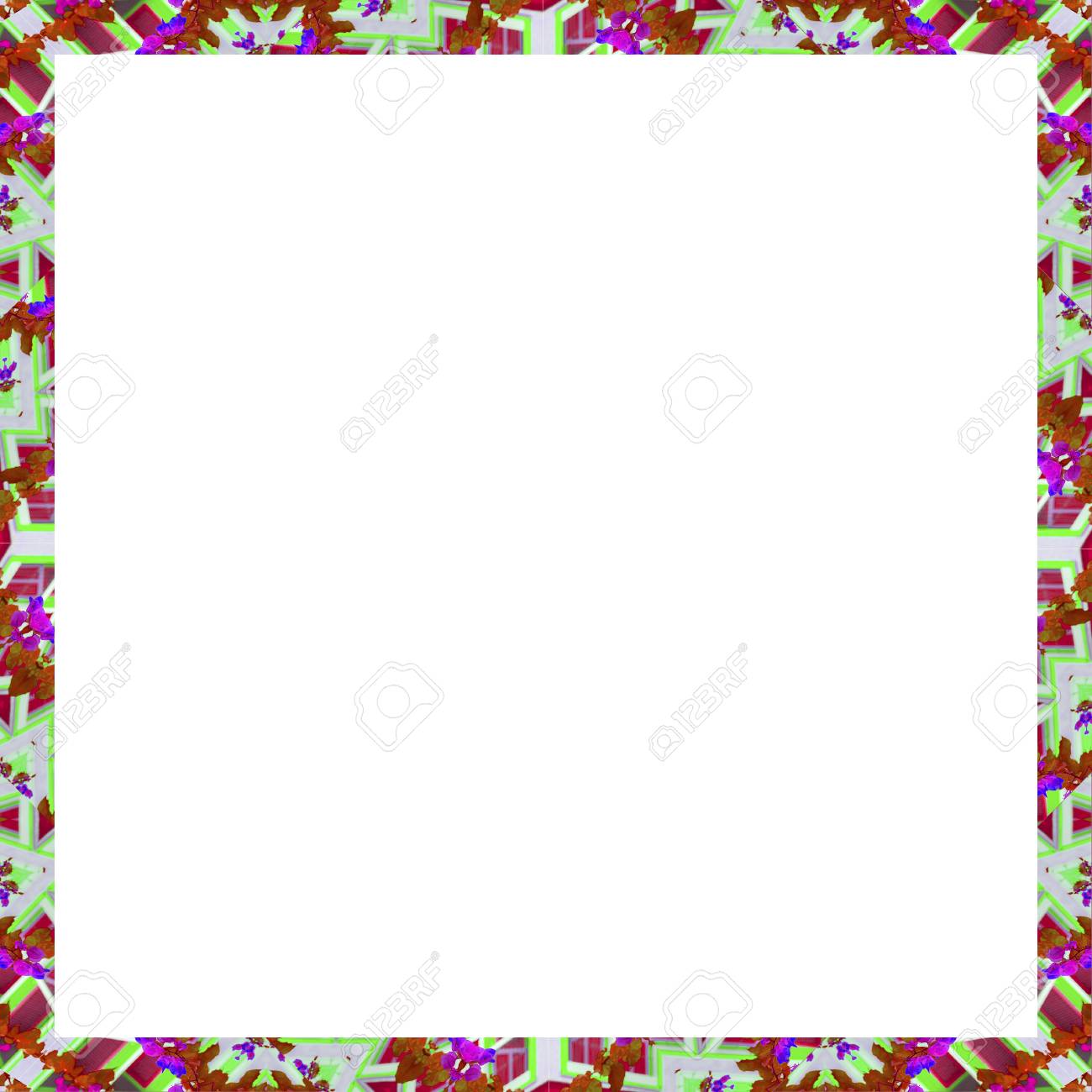 GEOMETRIC PRINT DESIGN WITH WHITE BORDER FRAME GEOMETRIC PRINT DESIGN WITH WHITE BORDER FRAME